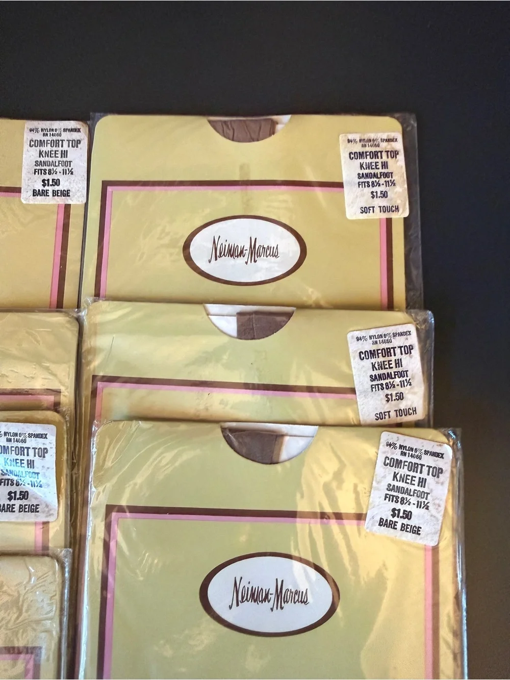 Vintage Neiman Marcus Knee High Stockings Lot of 7 NOS